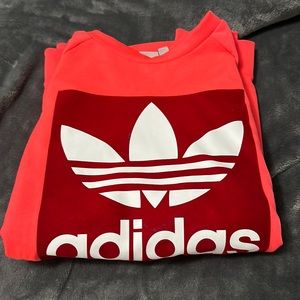 Neon Pink Adidas long sleeve shirt